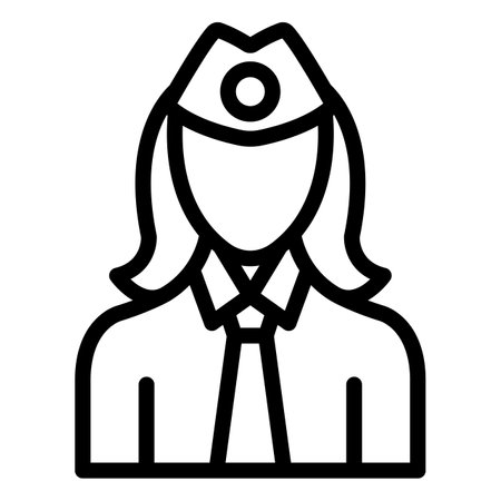 Air hostess Vector Icon Design Illustrationのイラスト素材