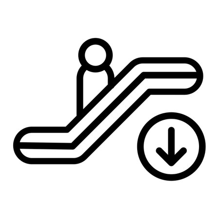 Escalator down Vector Icon Design Illustrationのイラスト素材