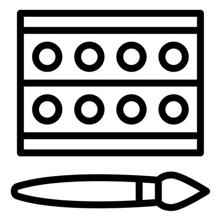 Makeup palette Vector Icon Design Illustrationのイラスト素材