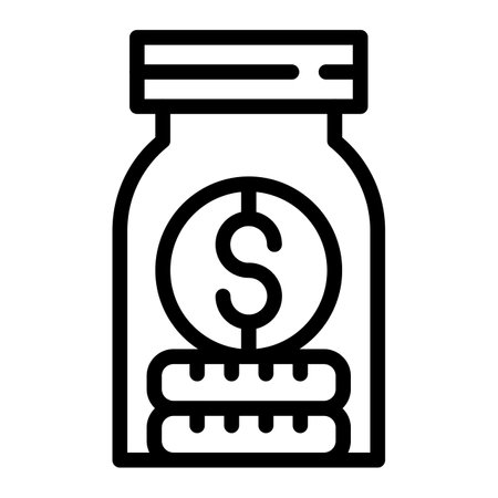 Money jar Vector Icon Design Illustrationのイラスト素材