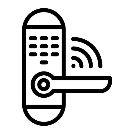 Smart door Vector Icon Design Illustrationのイラスト素材