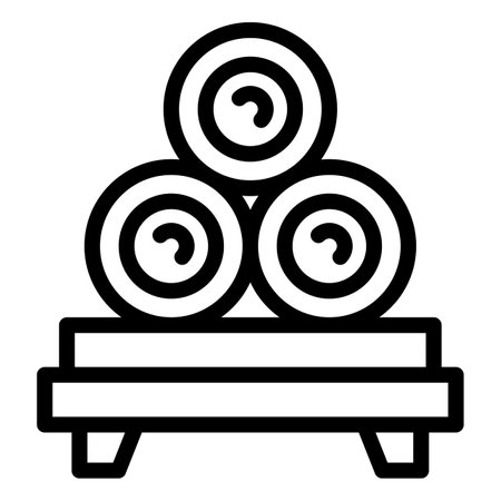 Hay Bale Vector Icon Design Illustrationのイラスト素材