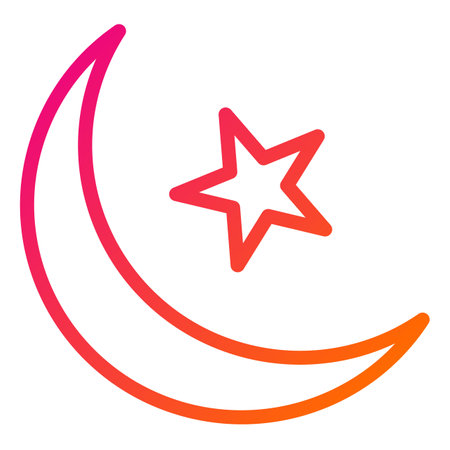Crescent moon Vector Icon Design Illustrationのイラスト素材