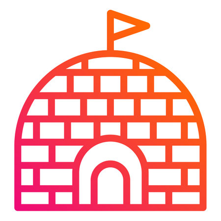Igloo Vector Icon Design Illustrationのイラスト素材