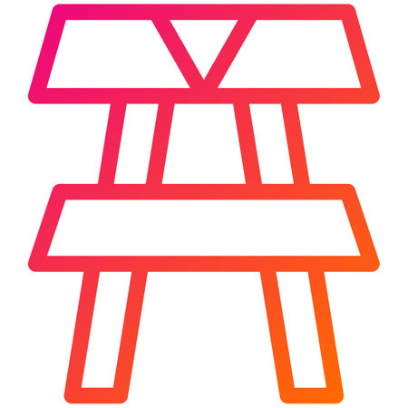 Picnic table Vector Icon Design Illustrationのイラスト素材