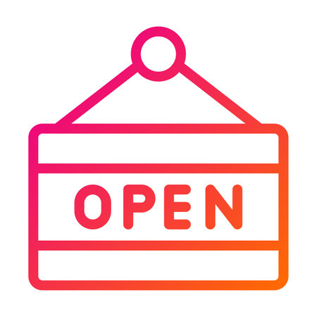 Open Sign Vector Icon Design Illustrationのイラスト素材