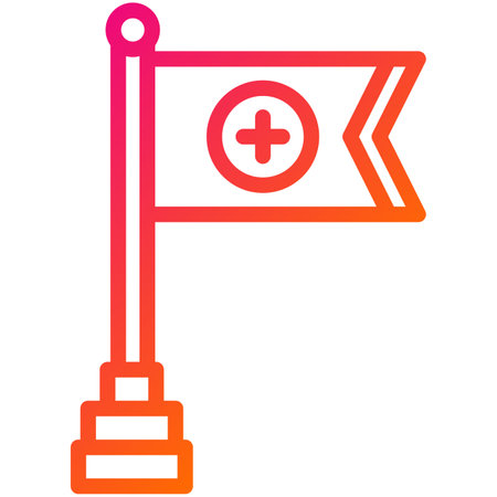 Medieval flag Vector Icon Design Illustrationのイラスト素材