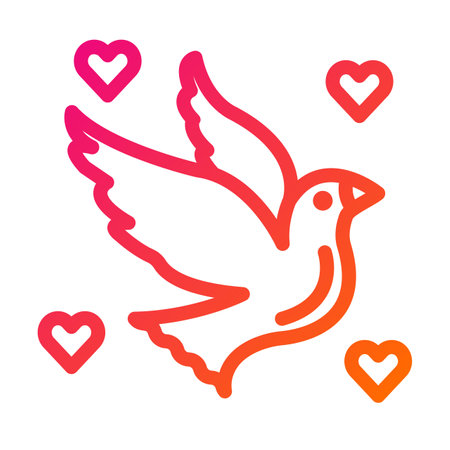 Love Birds Vector Icon Design Illustrationのイラスト素材