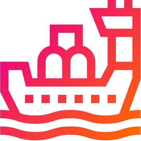 Drilling Boat Vector Icon Design Illustrationのイラスト素材