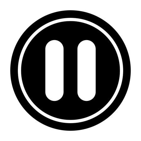 Pause Vector Icon Design Illustration