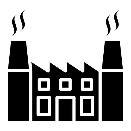 Nuclear plant Vector Icon Design Illustrationのイラスト素材