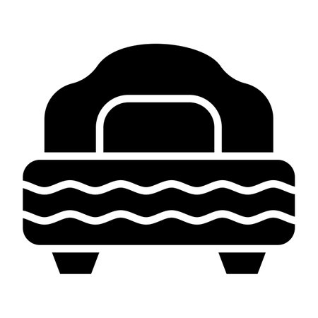 Single bed Vector Icon Design Illustrationのイラスト素材