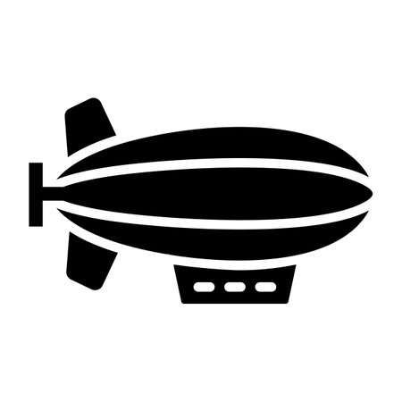 Zeppelin Vector Icon Design Illustrationのイラスト素材