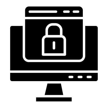 Web security Vector Icon Design Illustrationのイラスト素材