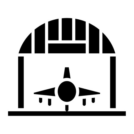 Hangar Vector Icon Design Illustrationのイラスト素材