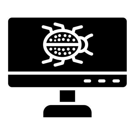Cyber Attack Vector Icon Design Illustrationのイラスト素材