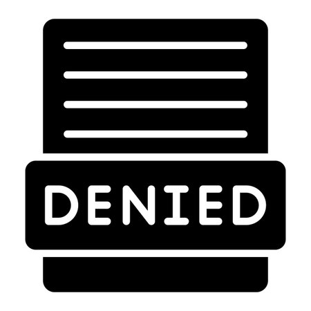 Denied Vector Icon Design Illustrationのイラスト素材