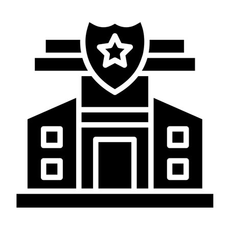 Police Station Vector Icon Design Illustrationのイラスト素材