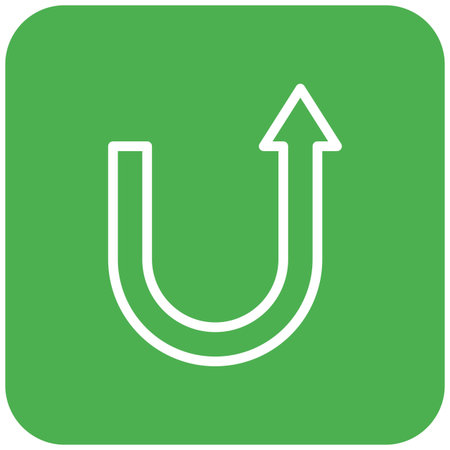 U turn Vector Icon Design Illustration