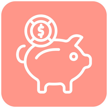 Piggy bank Vector Icon Design Illustrationのイラスト素材