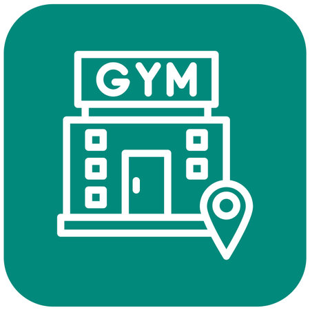 Gym Location Vector Icon Design Illustrationのイラスト素材