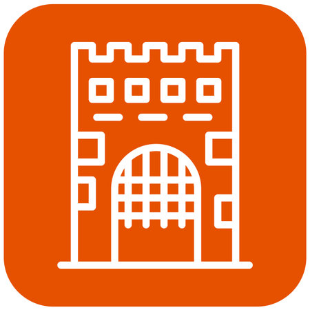 Medieval gate Vector Icon Design Illustrationのイラスト素材