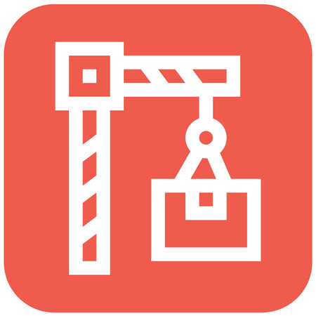 Container Lifting Vector Icon Design Illustrationのイラスト素材