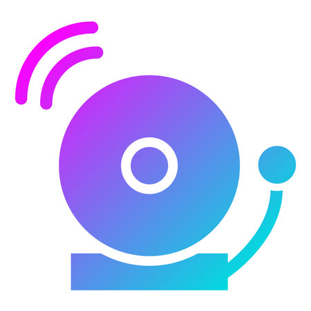 School Bell Vector Icon Design Illustrationのイラスト素材