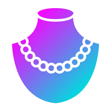 Pearl necklace Vector Icon Design Illustrationのイラスト素材
