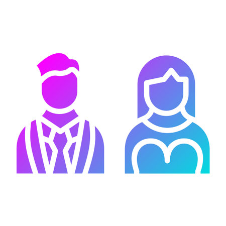 Couple Vector Icon Design Illustrationのイラスト素材