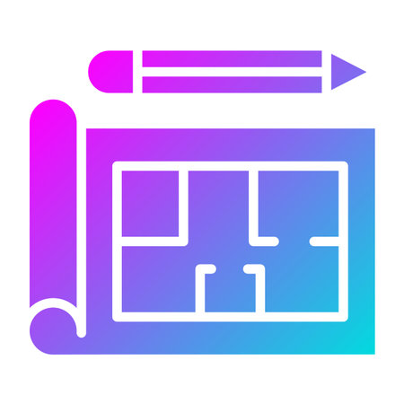 Blueprint Vector Icon Design Illustrationのイラスト素材