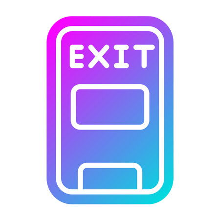 Emergency exit Vector Icon Design Illustrationのイラスト素材