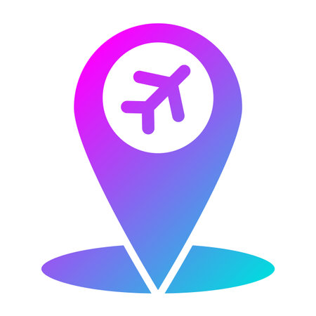 Airport location Vector Icon Design Illustrationのイラスト素材