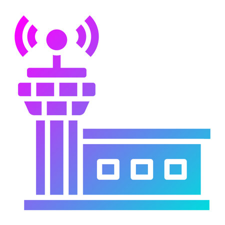 Control tower Vector Icon Design Illustrationのイラスト素材