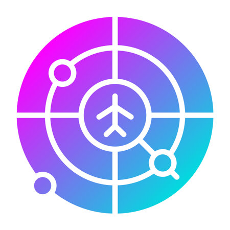Radar Vector Icon Design Illustrationのイラスト素材