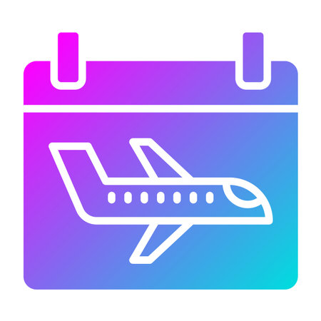 Flight calendar Vector Icon Design Illustrationのイラスト素材