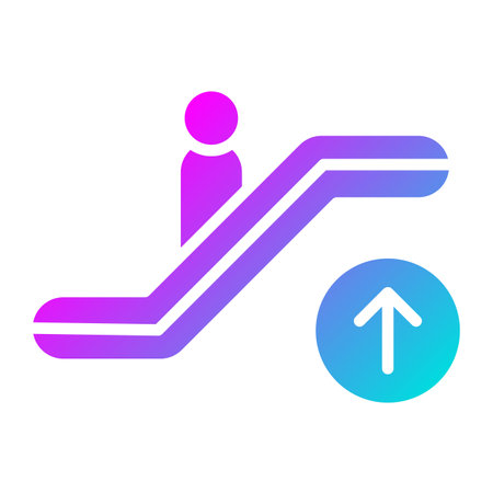 Escalator up Vector Icon Design Illustrationのイラスト素材