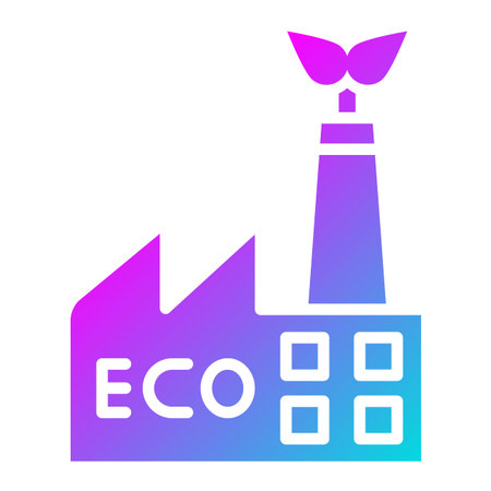 Eco factory Vector Icon Design Illustrationのイラスト素材