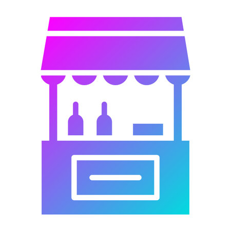 Food stall Vector Icon Design Illustrationのイラスト素材