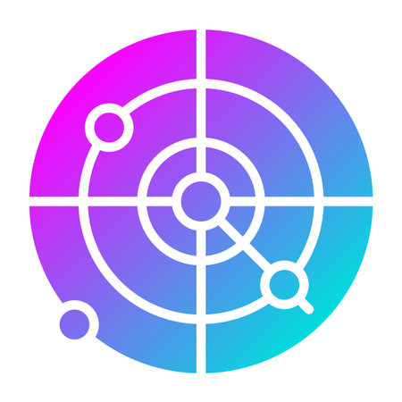 Radar Vector Icon Design Illustrationのイラスト素材