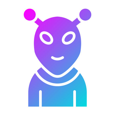 Alien Vector Icon Design Illustrationのイラスト素材
