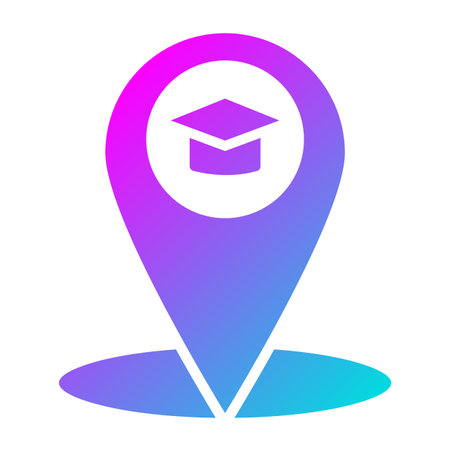 School location Vector Icon Design Illustrationのイラスト素材