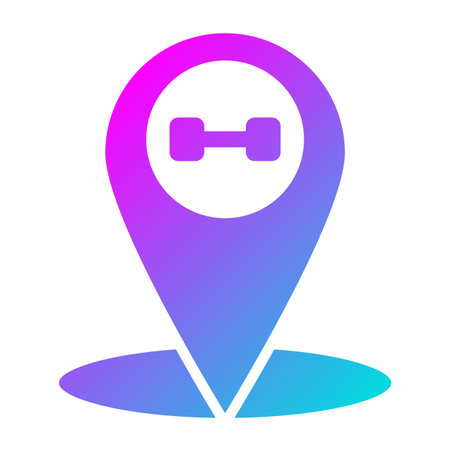 Gym location Vector Icon Design Illustrationのイラスト素材