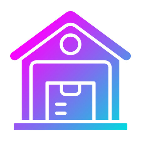 Ware house Vector Icon Design Illustrationのイラスト素材