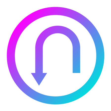 U turn Vector Icon Design Illustrationのイラスト素材