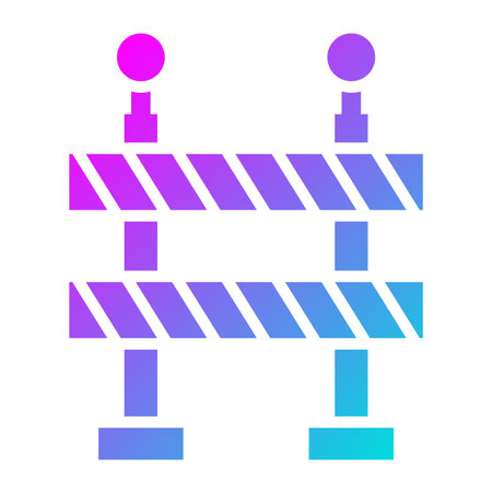 Road barrier Vector Icon Design Illustrationのイラスト素材