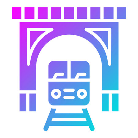 Train tunnel Vector Icon Design Illustrationのイラスト素材