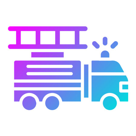 Fire truck Vector Icon Design Illustration