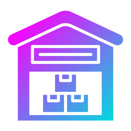 Warehouse Vector Icon Design Illustrationのイラスト素材