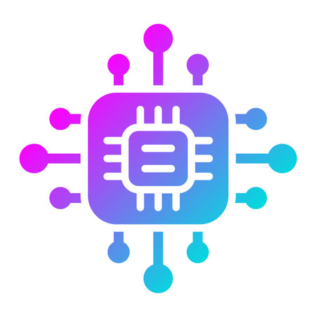Microprocessor Vector Icon Design Illustration